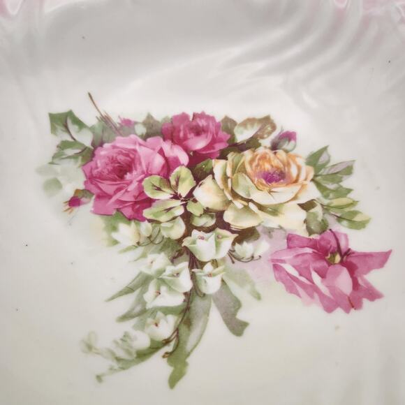 Vintage Arzberg Germany Pink Floral Bowl 10" - Picture 9 of 10